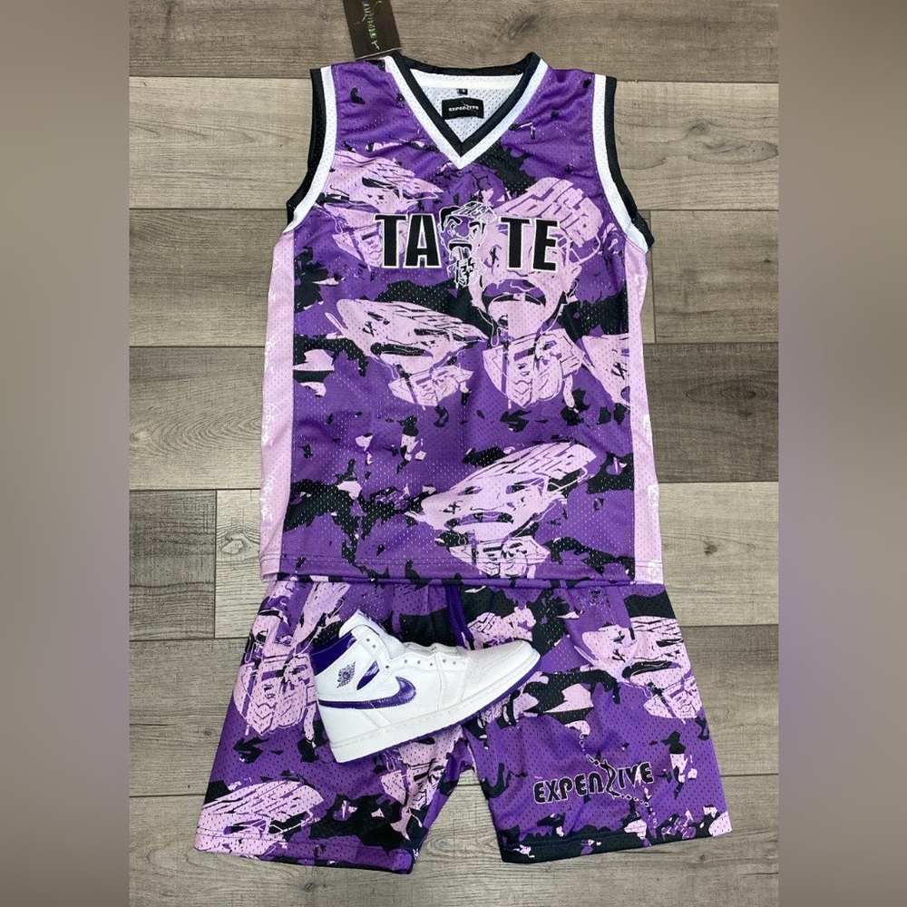 PURPLE CAMO BASKETBALL TANK TOP